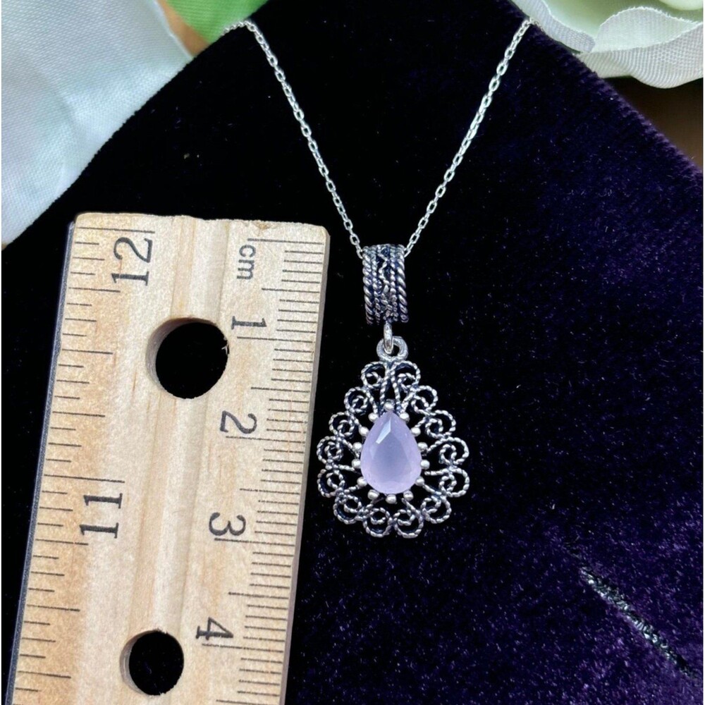 925 Sterling Silver Turkish Filigree Wedding Jewelry Set for Women, HandmadeGift - Picture 8 of 10